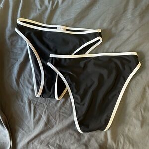 Black Bikini Set with White Trim bundle of two brand new with tags